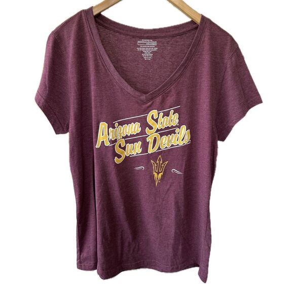 NWT Colosseum Women's Arizona State Sun Devils Collegiate V-Neck T-Shirt 2XL - Picture 1 of 5